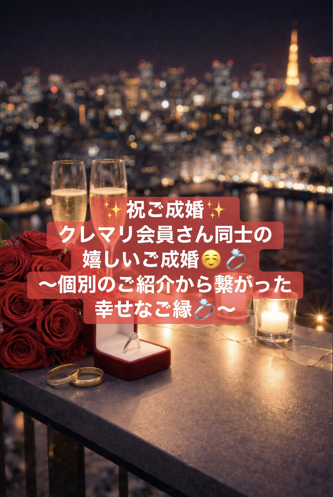 【祝♡ご成婚】クレアマリアージュ会員さん同士のご成婚！30代×40代カップル。